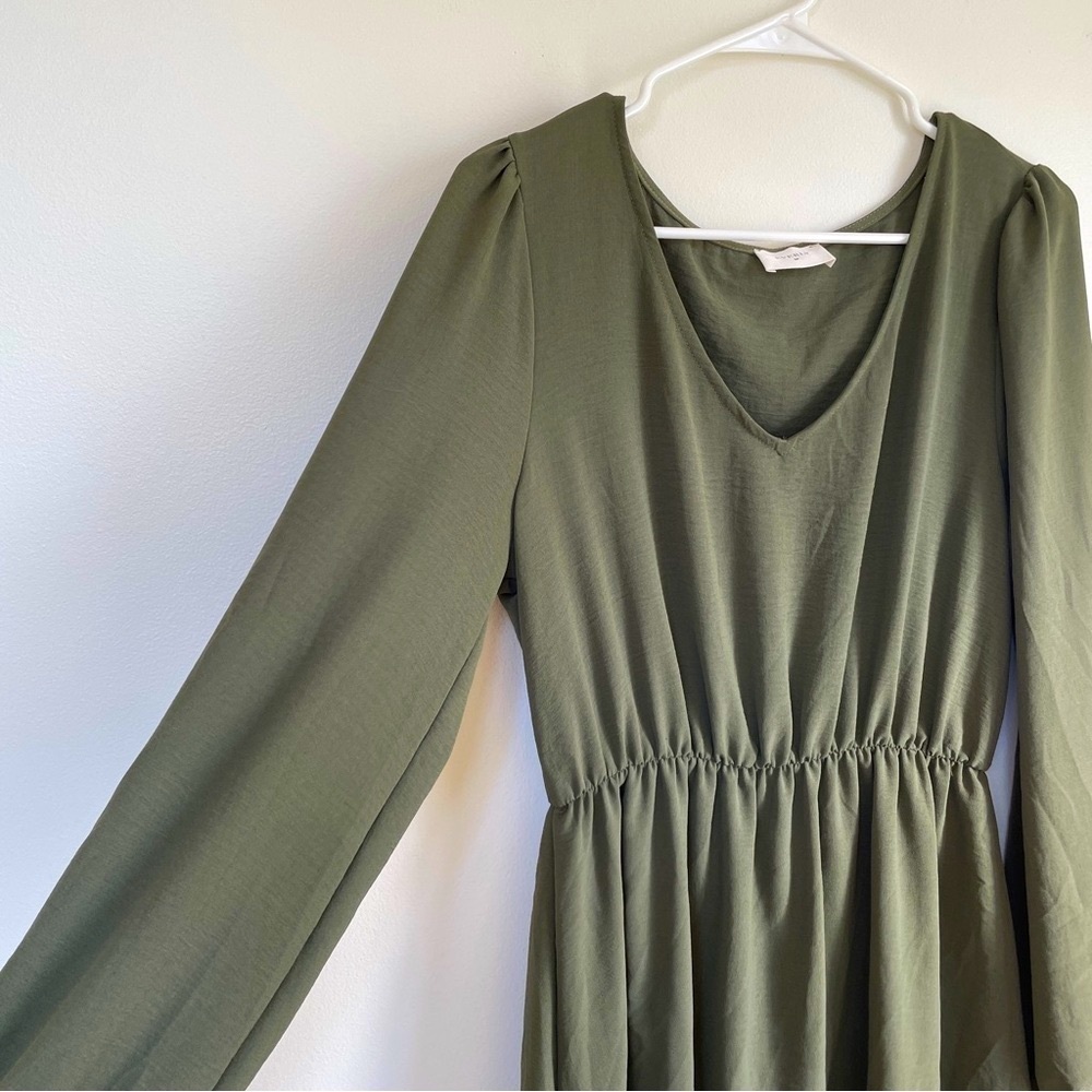 Everly army green dress